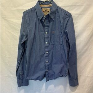 Hollister Blue Casual Button Down Shirt